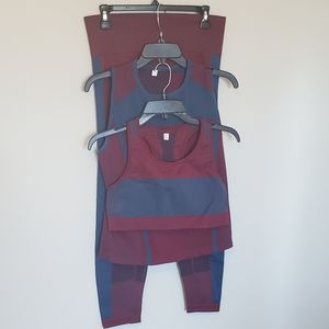 Red & Blue 3-Piece Workout Set